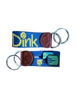 Pickleball Needlepoint Key Fob