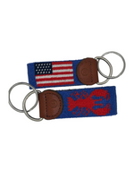 Lobster Needlepoint key Fob