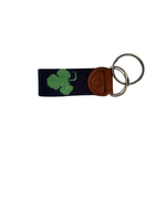 Clover Needlepoint Key Fob