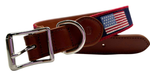 American Flag Dog Collar ,designed with a striking red border .
