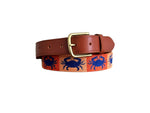 Needlepoint Crab Belt – Hand Stitched