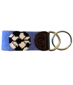 Soccer Ball Key Chain -Needlepoint fob hand stitched