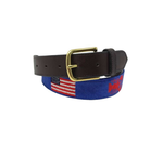 Embrace your love of New England with our Lobster American Flag Needlepoint Belt-hand stitched