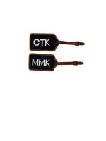 Luggage Tags- Custom designed hand stitched Needlepoint