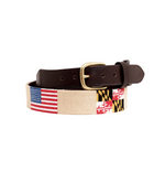 Maryland flag American Flag Needlepoint belt