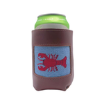 NEEDLEPOINT CAN COOLER-LOBSTER DESIGN