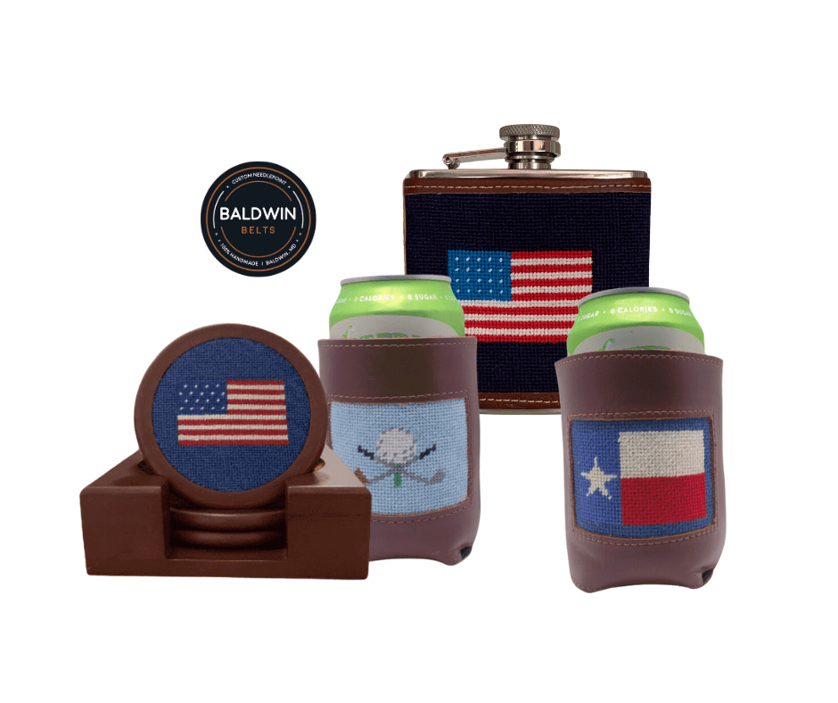 Needlepoint Can Coolers, Coasters & Flasks Collection