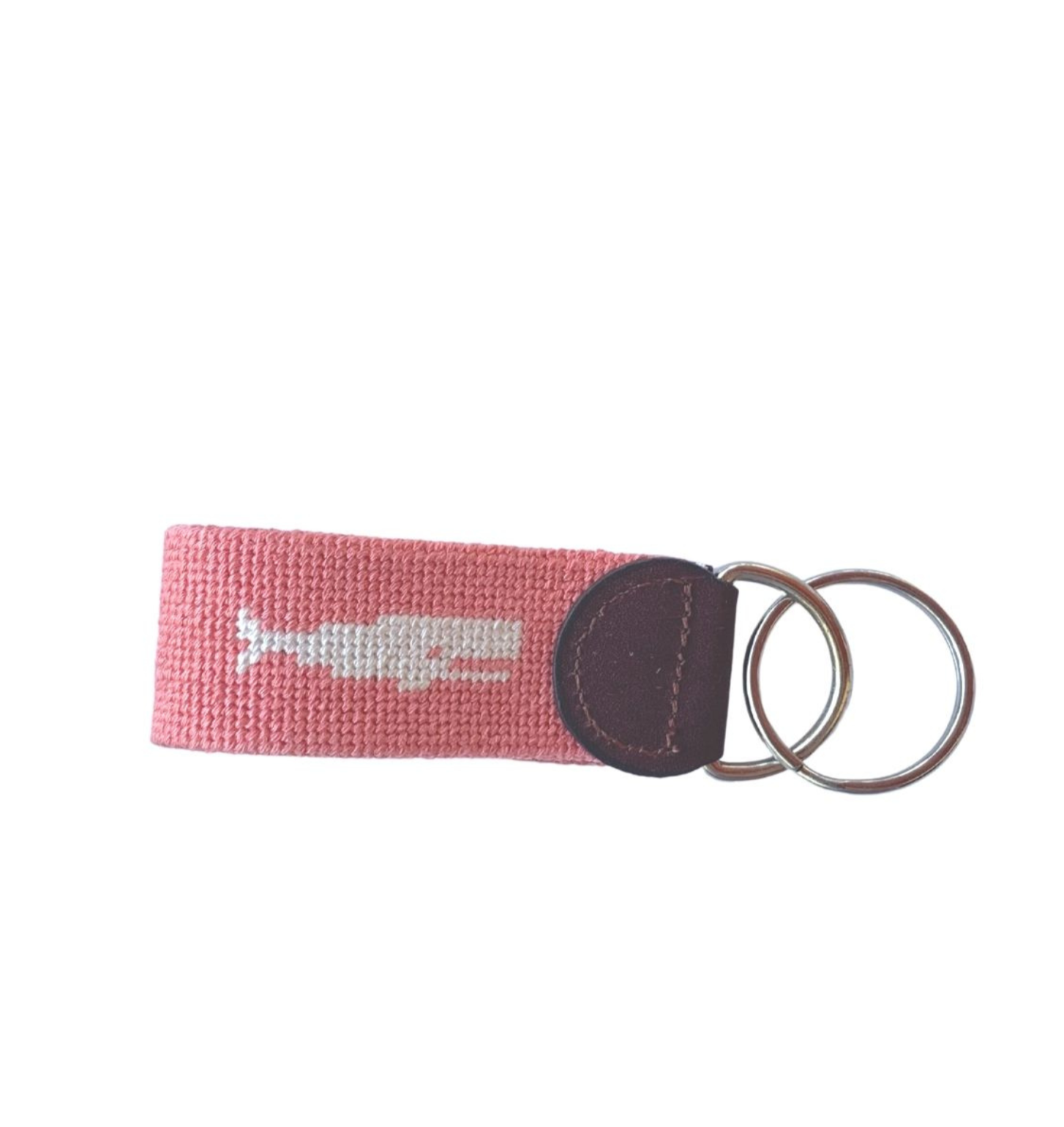 Whale Needlepoint Key chain- (on both sides) Hand Stitched