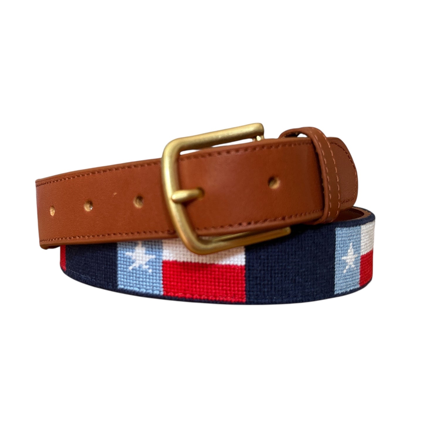 Texas Flag Needlepoint Belt