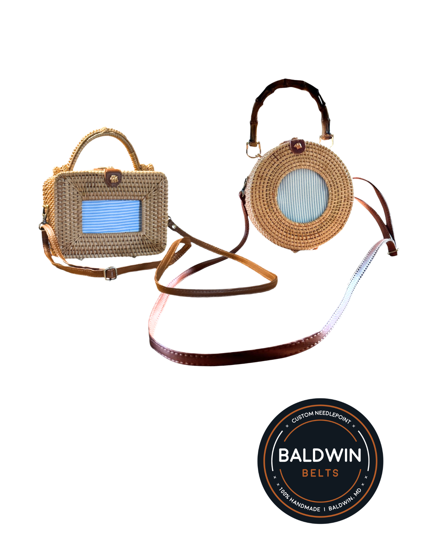 Handmade Rattan Straw Purse — Self Finishing, Woven Bag, Summer Tote