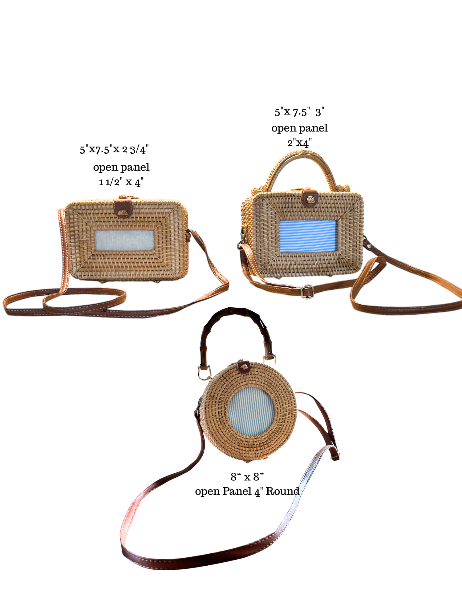Needlepoint Rattan Crossbody Purse - Your canvas. Your story. Interchangeable by design.