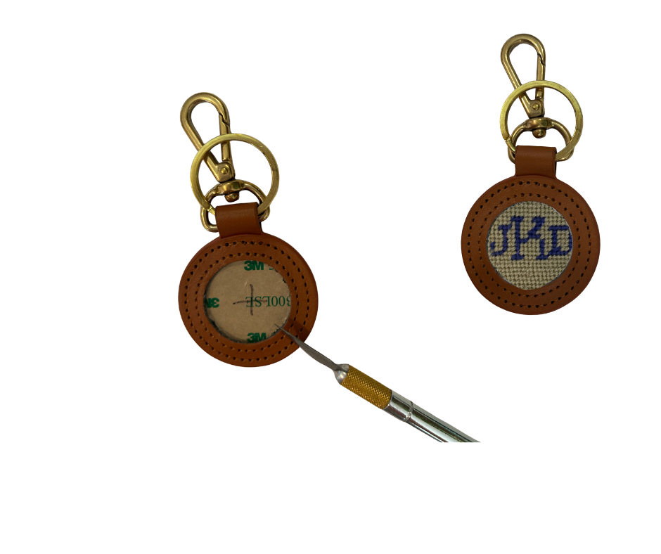 Needlepoint Key Fob Kit, 18 count, create your own custom key fob, self finishing