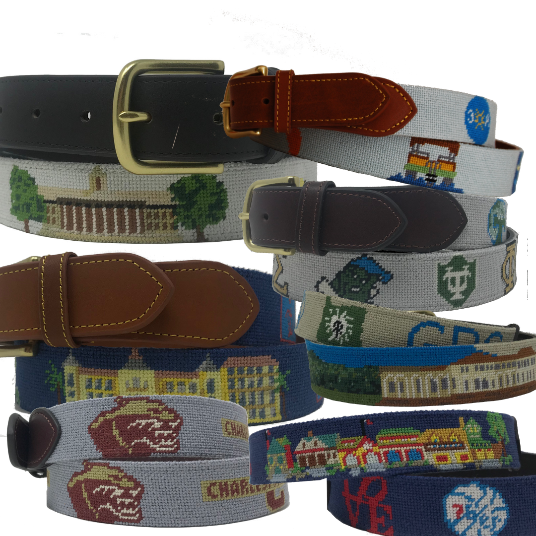 Custom Needlepoint Belts
