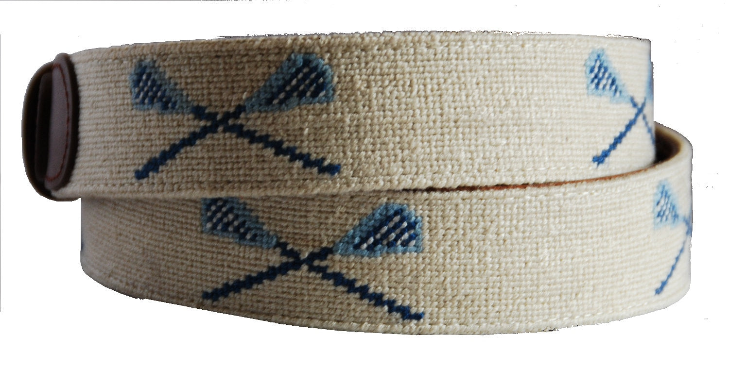 Young Adult Lacrosse Needlepoint Belt